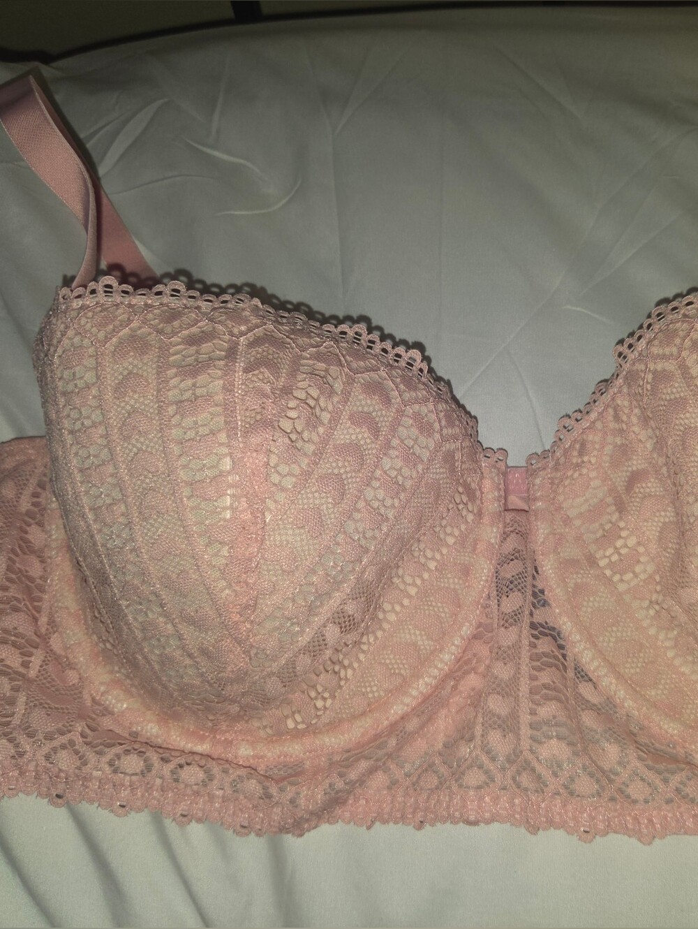 Adore Me Pink Lace Wireless Bra ,40D,New